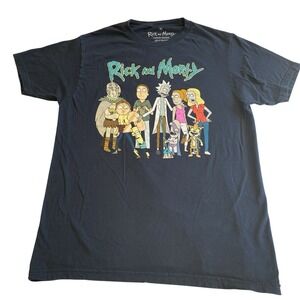 Rick and Morty Adult Swim Ripple Junction Graphic T-Shirt Mens Medium Black 2022